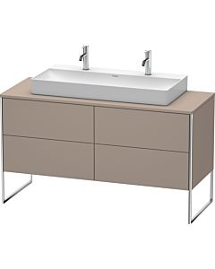 Duravit XSquare Meuble sous lavabo XS4925M4343 140x53,8x54,8cm, 4 tiroirs, mat en basalte