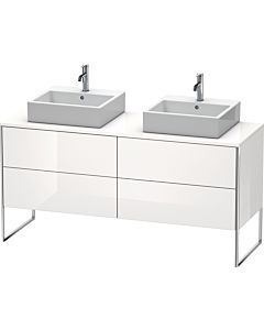 Duravit XSquare Meuble sous lavabo XS4927B2222 160x53,8x54,8cm, 4 tiroirs, des deux côtés, blanc très brillant