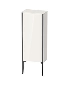 Duravit XViu Halbhochschrank XV1305LB222 40x24x89cm, schwarz matt, Tür links, weiß hochglanz