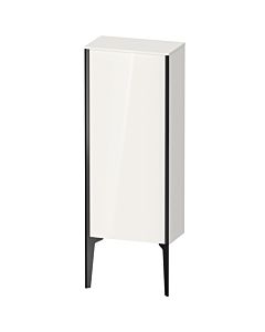Duravit XViu Halbhochschrank XV1305LB285 40x24x89cm, schwarz matt, Tür links, weiß hochglanz