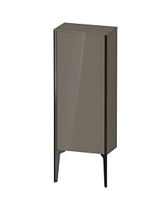 Duravit haut moyen XViu XV1305LB289 40x24x89cm, noir mat, porte à gauche, gris flanelle brillant