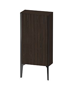 Duravit XViu Halbhochschrank XV1306LB269 50x24x89cm, schwarz matt, Tür links, nussbaum gebürstet