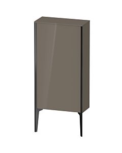 Duravit haut moyen XViu XV1306LB289 50x24x89cm, noir mat, porte à gauche, gris flanelle brillant