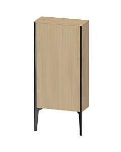 Duravit haut moyen XViu XV1306RB271 50x24x89cm, noir mat, porte à droite, chêne méditerranéen