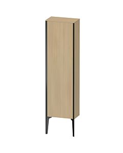 Duravit high cabinet XV1315RB271 40x24x133cm, matt black, door on the right, mediterranean oak