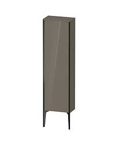 Duravit haut moyen XViu XV1315RB289 40x24x133cm, noir mat, porte à droite, gris flanelle brillant