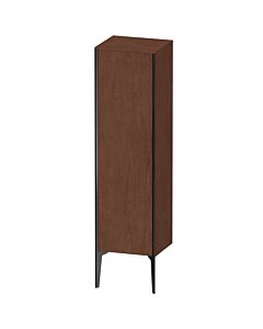 Duravit high cabinet XV1325LB213 40x36x133cm, matt black, door on the left, American walnut