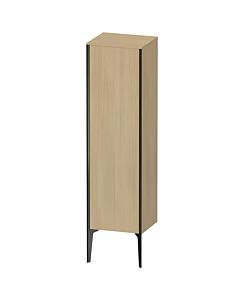 Duravit haut moyen XViu XV1325LB271 40x36x133cm, noir mat, porte à gauche, chêne méditerranéen