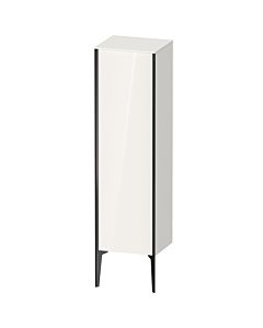 Duravit armoire moyenne haute XV1325LB285 40x36x133cm, noir mat, porte à gauche, blanc haute brillance