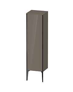 Duravit haut moyen XViu XV1325LB289 40x36x133cm, noir mat, porte à gauche, gris flanelle brillant