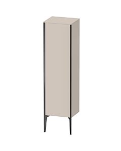 Duravit XViu Halbhochschrank XV1325RB291 40x36x133cm, schwarz matt, Tür rechts, taupe matt