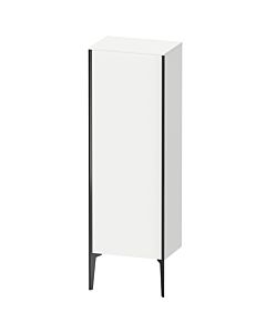Duravit XViu Halbhochschrank XV1326LB218 50x36x133cm, schwarz matt, Tür links, weiß matt
