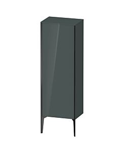Duravit Meuble moyen haut XViu XV1326LB238 50x36x133cm, noir mat, porte à gauche, gris dolomiti brillant
