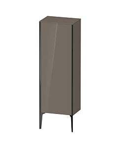 Duravit haut moyen XViu XV1326LB289 50x36x133cm, noir mat, porte à gauche, gris flanelle brillant