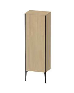 Duravit XViu Halbhochschrank XV1326RB271 50x36x133cm, schwarz matt, Tür rechts, mediterrane eiche