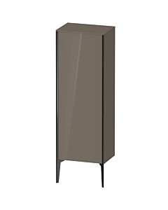 Duravit haut moyen XViu XV1326RB289 50x36x133cm, noir mat, porte à droite, gris flanelle brillant
