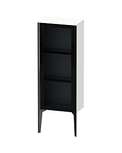Duravit high cabinet XV1360LB218 40x24x89cm, glass door, black matt, door on the left, white matt