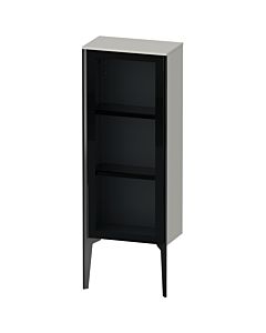 Duravit high cabinet XV1360RB207 40x24x89cm, glass door, black matt, door on the right, concrete gray matt
