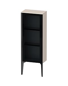 Duravit haut moyen XViu XV1360RB291 40x24x89cm, porte vitrée, noir mat, porte à droite, taupe mat