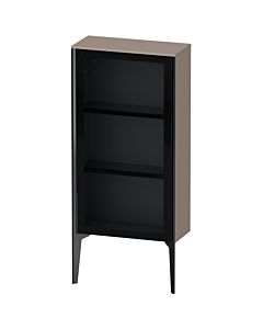 Duravit high cabinet XV1361LB243 50x24x89cm, glass door, black matt, door on the left, basalt matt