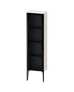 Duravit high cabinet XV1365LB285 40x24x133cm, glass door, black matt, door on the left, white high gloss