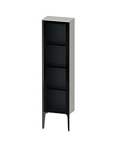 Duravit haut moyen XViu XV1365RB207 40x24x133cm, porte vitrée, noir mat, porte à droite, gris béton mat