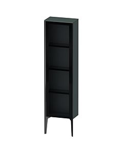 Duravit high cabinet XV1365RB238 40x24x133cm, glass door, black matt, door on the right, dolomiti gray high gloss