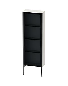 Duravit haut moyen XViu XV1366LB222 50x24x133cm, porte en verre, noir mat, porte à gauche, blanc brillant