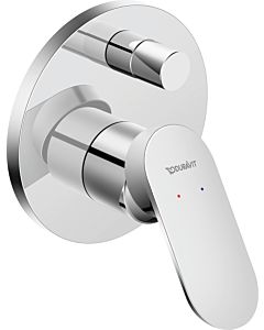 Duravit Wave kit de montage final WA4210008010 mitigeur bain à encastrer, inverseur à réarmement automatique, chromé