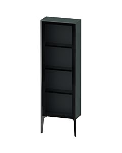 Duravit haut moyen XViu XV1366LB238 50x24x133cm, porte en verre, noir mat, porte à gauche, gris dolomiti brillant