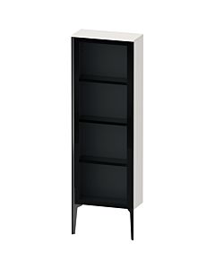 Duravit haut moyen XViu XV1366RB222 50x24x133cm, porte en verre, noir mat, porte à droite, blanc brillant