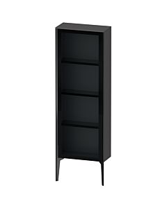 Duravit high cabinet XV1366RB249 50x24x133cm, glass door, black matt, door on the right, graphite matt