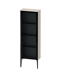 Duravit haut moyen XViu XV1366RB291 50x24x133cm, porte vitrée, noir mat, porte à droite, taupe mat