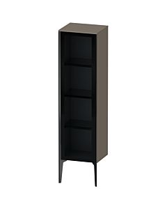 Duravit high cabinet XV1367LB290 40x36x133cm, glass door, black matt, door on the left, flannel gray silk matt