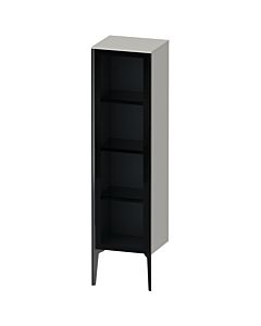Duravit haut moyen XViu XV1367RB207 40x36x133cm, porte vitrée, noir mat, porte à droite, gris béton mat