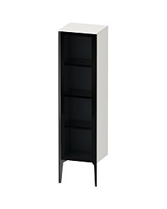 Duravit haut moyen XViu XV1367RB285 40x36x133cm, porte en verre, noir mat, porte à droite, blanc brillant