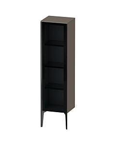 Duravit haut moyen XViu XV1367RB289 40x36x133cm, porte en verre, noir mat, porte à droite, gris flanelle brillant