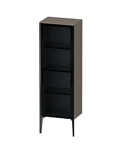 Duravit high cabinet XV1368LB290 50x36x133cm, glass door, black matt, door on the left, flannel gray silk matt