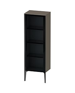 Duravit haut moyen XViu XV1368RB289 50x36x133cm, porte en verre, noir mat, porte à droite, gris flanelle brillant