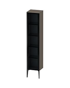 Duravit haut XViu XV1375LB289 40x36x177cm, porte en verre, noir mat, porte à gauche, gris flanelle brillant