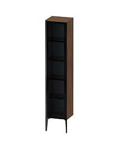 Duravit haut XViu XV1375RB221 40x36x177cm, porte vitrée, noir mat, porte à droite, noyer foncé