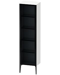 Duravit haut XViu XV1376LB218 50x36x177cm, porte en verre, noir mat, porte à gauche, blanc mat