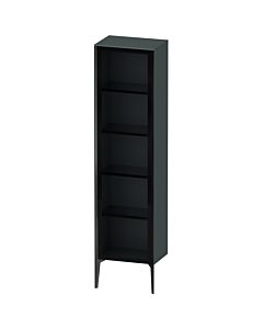 Duravit XViu Hochschrank XV1376RB238 50x36x177cm, Glastür, schwarz matt, Tür rechts, dolomiti grey hochglanz