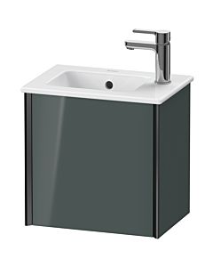 Duravit XViu Waschtisch-Unterschrank XV4024LB238 41x29x40cm, wandhängend, schwarz matt, Anschlag links, dolomiti grey hochglanz