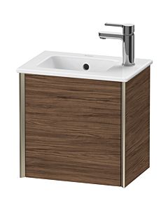 Duravit Meuble sous-vasque XViu XV4024RB121 41x29x40cm, suspendu, champagne mat, butée à droite, noyer foncé