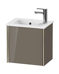Duravit Meuble sous-vasque XViu XV4024RB189 41x29x40cm, suspendu, champagne mat, butée à droite, gris flanelle brillant