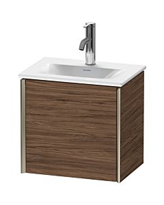 Duravit XViu Waschtisch-Unterschrank XV4030LB121 43x31x39,7cm, 1 Tür, champagner matt, Tür links, nussbaum dunkel
