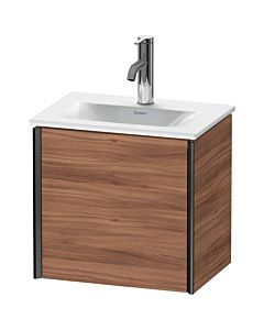 Duravit XViu Waschtisch-Unterschrank XV4030RB279 43x31x39,7cm, 1 Tür, schwarz matt, rechts, nussbaum natur