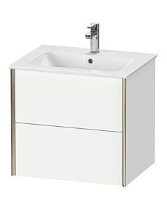 Duravit XViu vanity unit XV41250B118 61 x 56 x 48 cm, matt white, 2 drawers, wall-hung, matt champagne