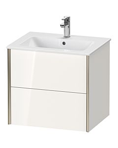 Duravit XViu vanity unit XV41250B122 61 x 56 x 48 cm, white high gloss, 2 drawers, wall-hung, matt champagne